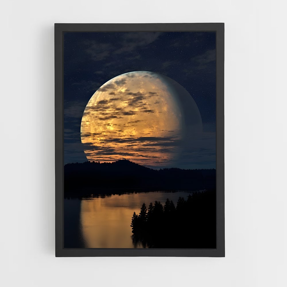 Poster éblouissant Lever de Terre – affiche Système solaire (vue 2)